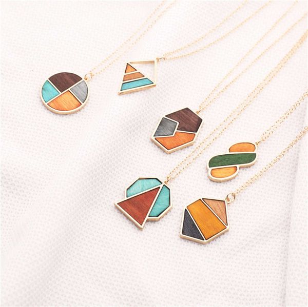 geometric wood fashion round women's necklace color contrast combination pendant necklace nordic style jewelry, Silver
geometric wood fashion round women's necklace color contrast combination pendant necklace nordic style jewelry, Silver