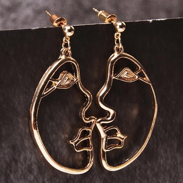 2020 girls multiple choice earrings retro metal alloy fashion abstract art hollow out face dangle earring for women jewelry, Silver
2020 girls multiple choice earrings retro metal alloy fashion abstract art hollow out face dangle earring for women jewelry, Silver