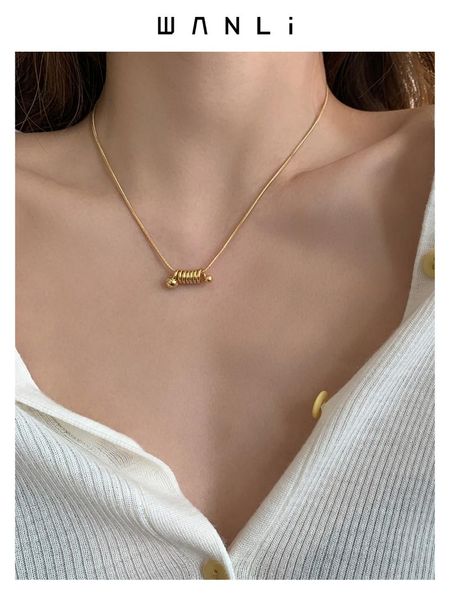 european and american ins normcore style spiral spring necklace female ins tide net red cool retro necklace gold chain jewelry, Silver
european and american ins normcore style spiral spring necklace female ins tide net red cool retro necklace gold chain jewelry, Silver