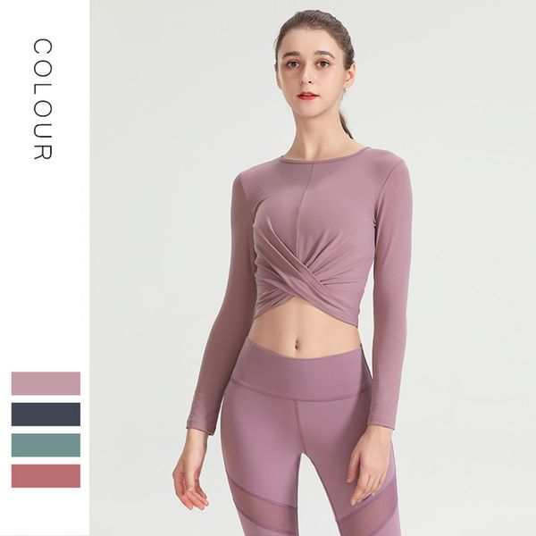 yoga open navel sports long sleeve t-shirt spring and autumn fast drying fitness clothes dance short, Gray
yoga open navel sports long sleeve t-shirt spring and autumn fast drying fitness clothes dance short, Gray