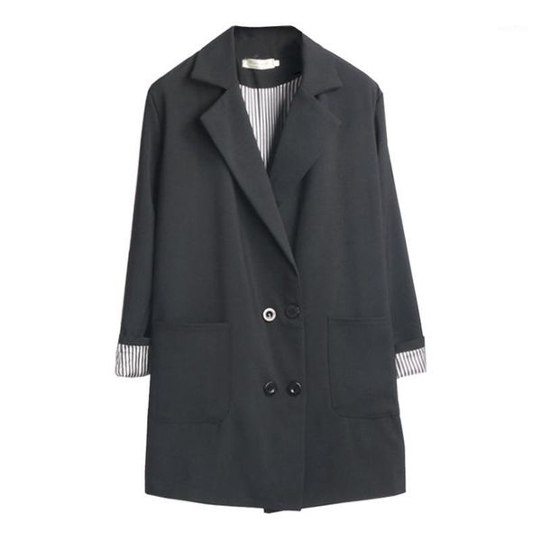black double breasted blazer women femme printemps 2019 plaszcze damskie plus size womens clothing elegant abrigos mujer femme1, White;black
black double breasted blazer women femme printemps 2019 plaszcze damskie plus size womens clothing elegant abrigos mujer femme1, White;black