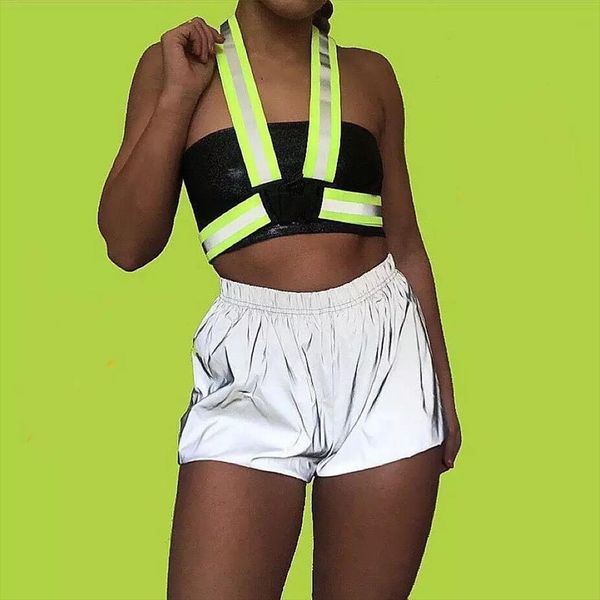 women casual wide leg reflective shorts wide leg shorts reveal pocket high waist, White;black
women casual wide leg reflective shorts wide leg shorts reveal pocket high waist, White;black