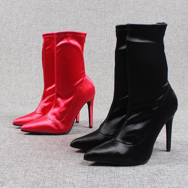 women's rubber boots zipper luxury designer shoes rain high heel fashion pointy ladies ankle rock flock silk rome pu, Black
women's rubber boots zipper luxury designer shoes rain high heel fashion pointy ladies ankle rock flock silk rome pu, Black
