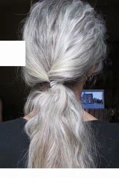 grey wavy human hair ponytail salt and pepper natural gray ponytail extension wraps drawstring clip in real hair natural highlights, Black
grey wavy human hair ponytail salt and pepper natural gray ponytail extension wraps drawstring clip in real hair natural highlights, Black