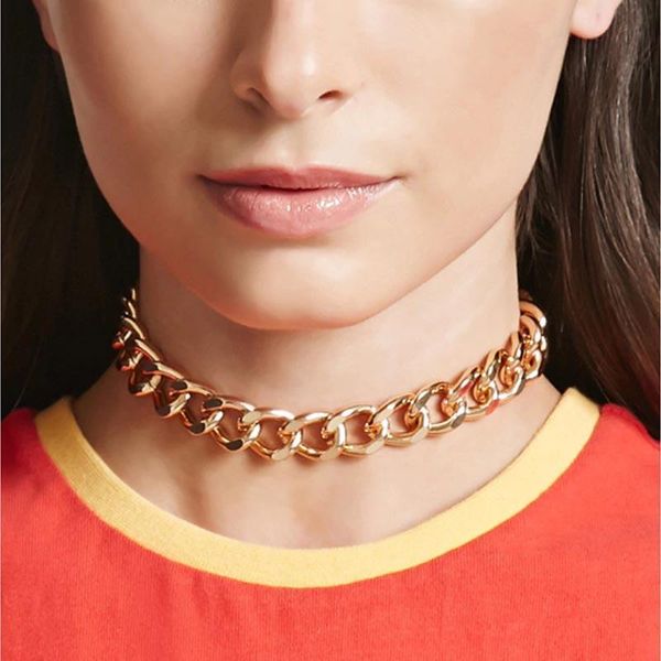 chokers kpop fashion necklaces for women statement necklace cuban link chain, Golden;silver
chokers kpop fashion necklaces for women statement necklace cuban link chain, Golden;silver