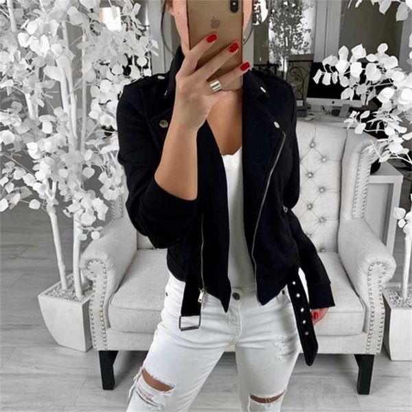 fashion zipper long sleeve bomber jacket autumn turndown red black coats and jackets women veste femme y201012, Black;brown
fashion zipper long sleeve bomber jacket autumn turndown red black coats and jackets women veste femme y201012, Black;brown