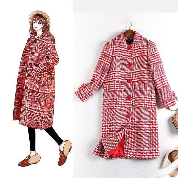 large size women's clothing houndstooth coat winter clothing fat sister woolen coat1, Black
large size women's clothing houndstooth coat winter clothing fat sister woolen coat1, Black