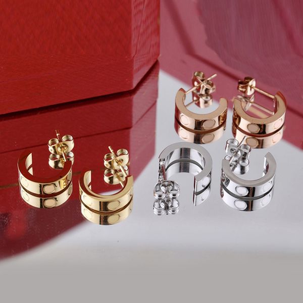 luxury stud earrings designer love earring cartis gift party screw wedding couple fashion jewelry van dfhg, Golden;silver
luxury stud earrings designer love earring cartis gift party screw wedding couple fashion jewelry van dfhg, Golden;silver