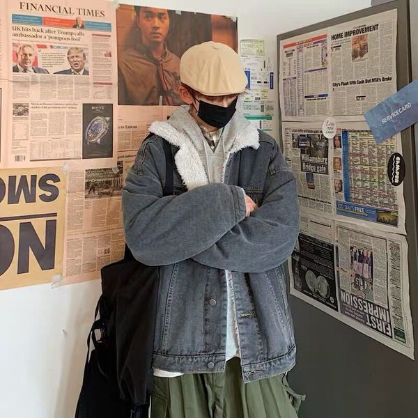 denim men's winter loose and thickened trend ruffian handsome coat youth fashion brand cotton padded clothes, Black;brown
denim men's winter loose and thickened trend ruffian handsome coat youth fashion brand cotton padded clothes, Black;brown
