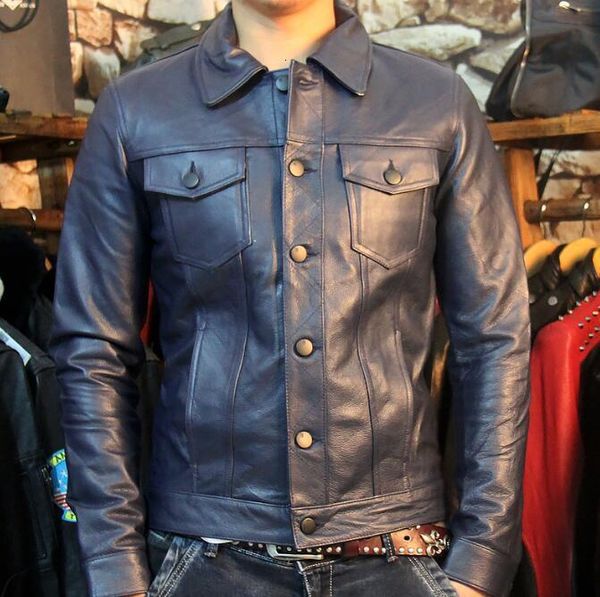 men's leather & faux motorcycle real jacket men vintage classic genuine cow suede coat fashion blue black color brand clothing 2021
men's leather & faux motorcycle real jacket men vintage classic genuine cow suede coat fashion blue black color brand clothing 2021