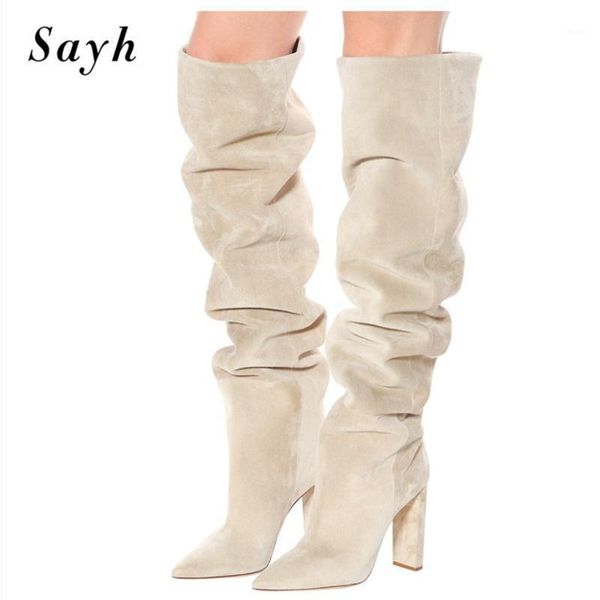 boots fashion winter woman pleated over the knee high pointy toe thigh boot suede zipper shoes size plus1, Black
boots fashion winter woman pleated over the knee high pointy toe thigh boot suede zipper shoes size plus1, Black