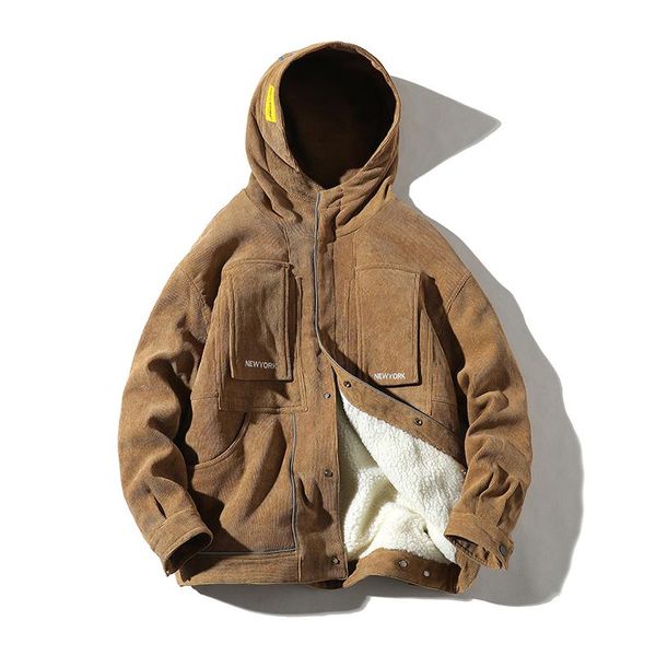 men winter jackets parka mens corduroy harajuku 2020 streetwear hooded outwear warm overcoats, Black
men winter jackets parka mens corduroy harajuku 2020 streetwear hooded outwear warm overcoats, Black