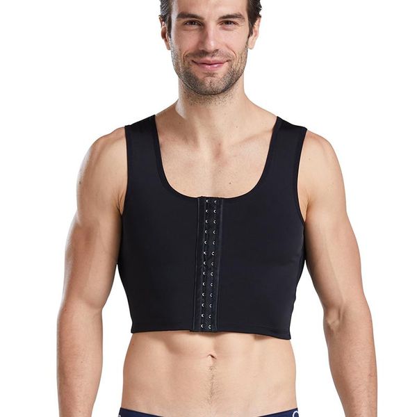 men slimming body shaper vest chest compression shirt bust back slim tank undershirt seamless corrective posture vest corset, Black;brown
men slimming body shaper vest chest compression shirt bust back slim tank undershirt seamless corrective posture vest corset, Black;brown