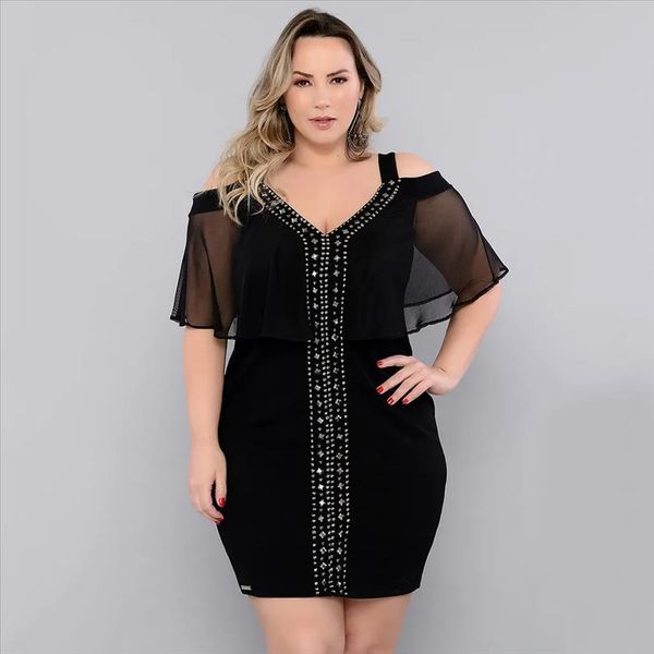 6xl large size womens dress summer lace v neck female plus size dress strapless dresses for women party ladies vestidos d30, Black;gray
6xl large size womens dress summer lace v neck female plus size dress strapless dresses for women party ladies vestidos d30, Black;gray
