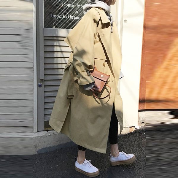 lanmrem autumn jacket famale korean style loose long sleeve mid-long windbreaker long coat for women casual classic yj711 201102, Tan;black
lanmrem autumn jacket famale korean style loose long sleeve mid-long windbreaker long coat for women casual classic yj711 201102, Tan;black
