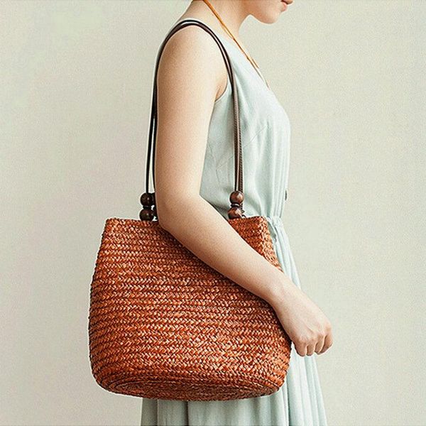 summer new handmade straw bag wooden bead beading design wild handbag big capacity casual travel shoulder bag women beach
summer new handmade straw bag wooden bead beading design wild handbag big capacity casual travel shoulder bag women beach