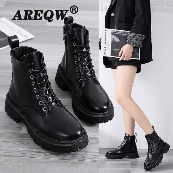 boots for women winter platform gothic round toe buckle high heel fashion square heels zapatos de mujer, Black
boots for women winter platform gothic round toe buckle high heel fashion square heels zapatos de mujer, Black
