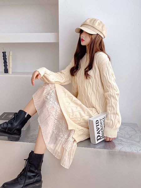 2020: autumn winter pregnant women's lace stitching for breast-feeding and going out with korean twist sweater, White
2020: autumn winter pregnant women's lace stitching for breast-feeding and going out with korean twist sweater, White