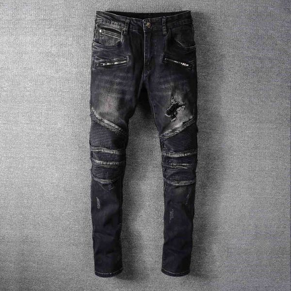 20ss men digner jean ditred ripped biker slim fit motorcycle denim for men fahion jean s pour homm #1087, Blue
20ss men digner jean ditred ripped biker slim fit motorcycle denim for men fahion jean s pour homm #1087, Blue