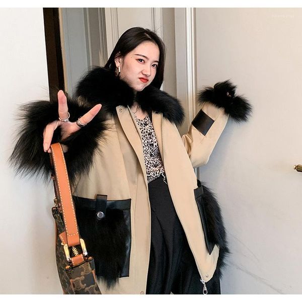 2020 fxfurs fashion new parka women's fur collar real rex fur inner liner coat three-quarter coat1, Black
2020 fxfurs fashion new parka women's fur collar real rex fur inner liner coat three-quarter coat1, Black