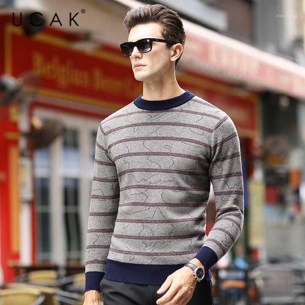 ucak striped o-neck sweater men clothes new winter arrivals streetwear pure merino wool pullover clothing pull homme u32281, White;black
ucak striped o-neck sweater men clothes new winter arrivals streetwear pure merino wool pullover clothing pull homme u32281, White;black