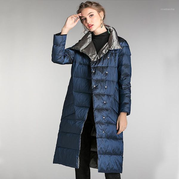 fitaylor winter new double sided down long jacket women stand collar white duck down coat 5xl double breasted warm snow outwear1, Black
fitaylor winter new double sided down long jacket women stand collar white duck down coat 5xl double breasted warm snow outwear1, Black