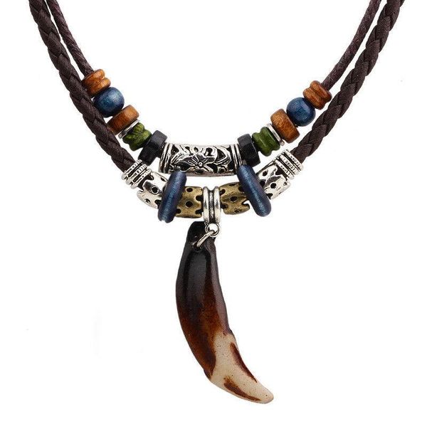chokers men's bohemian spike pendant ethnic style necklace jewelry leather beaded braided gift, Golden;silver
chokers men's bohemian spike pendant ethnic style necklace jewelry leather beaded braided gift, Golden;silver