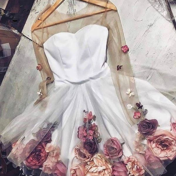 3d flower lady cocktail dresses see thru full sleeves floral short homecoming dresses sweet prom gowns 2020, Blue;pink
3d flower lady cocktail dresses see thru full sleeves floral short homecoming dresses sweet prom gowns 2020, Blue;pink