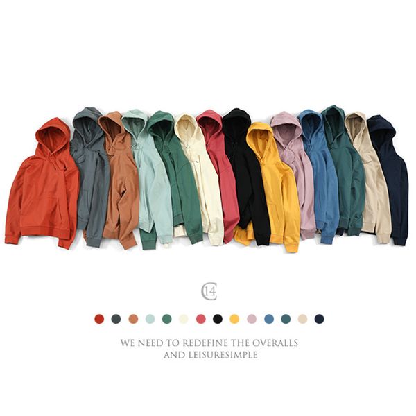 14 color 360g thickened xinjiang cotton loose fashion brand hooded jacket autumn and winter men's solid color hooded sweater, Black
14 color 360g thickened xinjiang cotton loose fashion brand hooded jacket autumn and winter men's solid color hooded sweater, Black