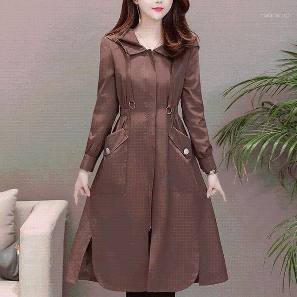 women's trench coats spring windbreaker jacket women coat slim solid long hooded autumn casual korean khaki female xl1, Tan;black
women's trench coats spring windbreaker jacket women coat slim solid long hooded autumn casual korean khaki female xl1, Tan;black