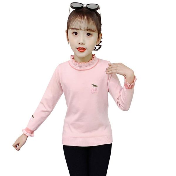 pullover iairay cute spring sweaters for girls soft cherry turtleneck knitted shirt underclothes children's thermal sweater, Blue
pullover iairay cute spring sweaters for girls soft cherry turtleneck knitted shirt underclothes children's thermal sweater, Blue