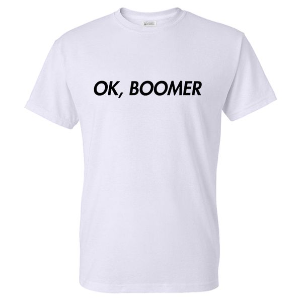 sport trendy okay boomer men women t-shirt fashion letter print streetwear ok boomer o-neck short sleeve cotton t shirt tees male
sport trendy okay boomer men women t-shirt fashion letter print streetwear ok boomer o-neck short sleeve cotton t shirt tees male