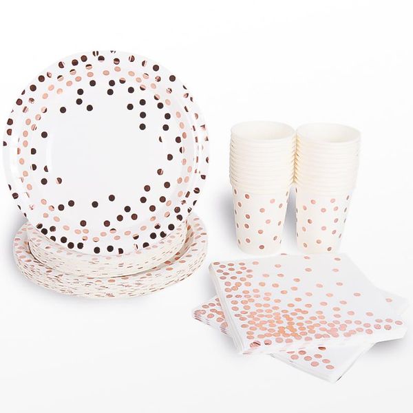disposable dinnerware 8pcs rose gold dot-shaped plates party tablecloth kids birthday wedding decor bithday
disposable dinnerware 8pcs rose gold dot-shaped plates party tablecloth kids birthday wedding decor bithday