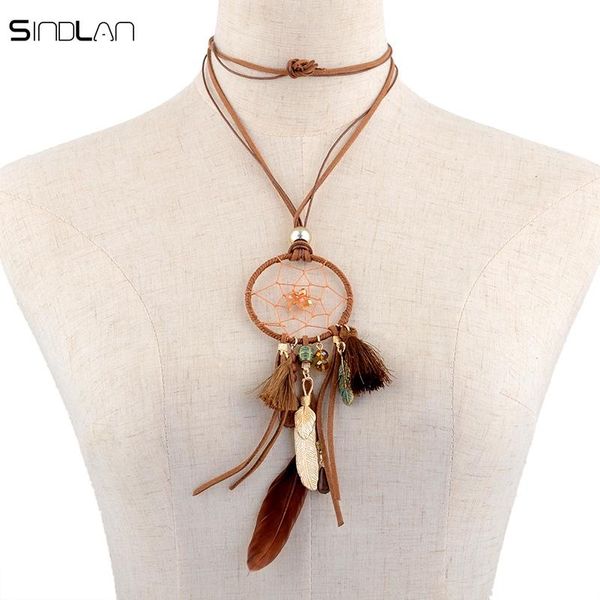 pendant necklaces bohemian hand-woven long section sweater chain feather tassel digital leaves crystal velvet dreamcatcher necklace, Silver
pendant necklaces bohemian hand-woven long section sweater chain feather tassel digital leaves crystal velvet dreamcatcher necklace, Silver
