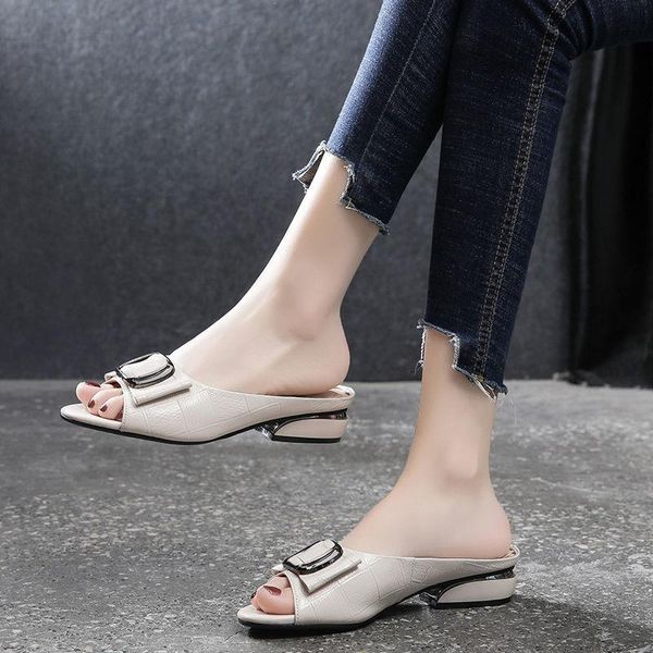 slippers designer peep toe metal decoration buckle shallow square heel party sandals korean style women slides plus size, Black
slippers designer peep toe metal decoration buckle shallow square heel party sandals korean style women slides plus size, Black