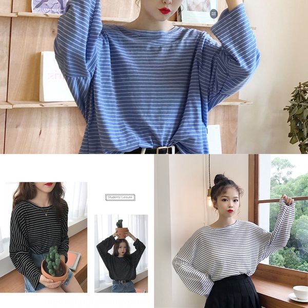 x9crb early новых модных женщин полосатый с длинными рукавами underpantswomen 2020 top стиль корейский t t-рубашка кальсоны просто свободно, White
x9crb early новых модных женщин полосатый с длинными рукавами underpantswomen 2020 top стиль корейский t t-рубашка кальсоны просто свободно, White