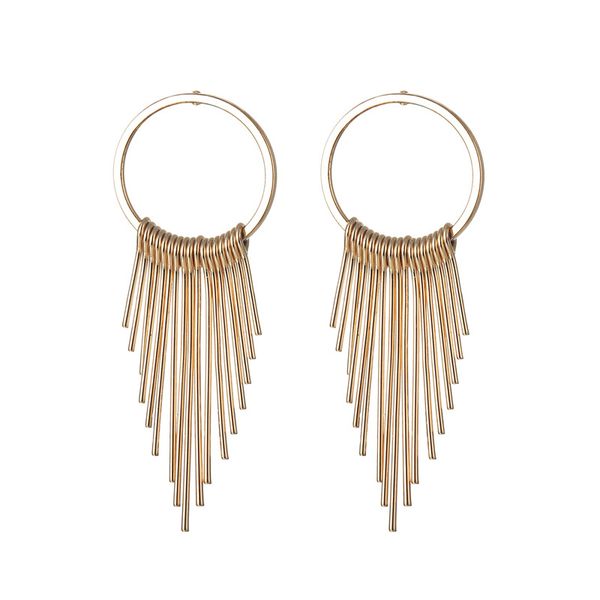 europe and america cross border jewelry exaggerated personalized earrings tassel temperament metal alloy earrings all-match earring, Golden
europe and america cross border jewelry exaggerated personalized earrings tassel temperament metal alloy earrings all-match earring, Golden