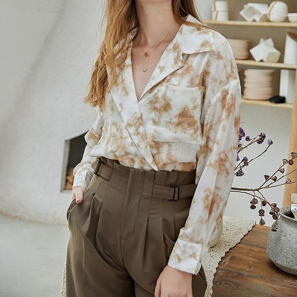 tie dye elegant blouses women long sleeve loose v neck pocket chic shirts autumn 2020 female office lady causal print 1, White
tie dye elegant blouses women long sleeve loose v neck pocket chic shirts autumn 2020 female office lady causal print 1, White