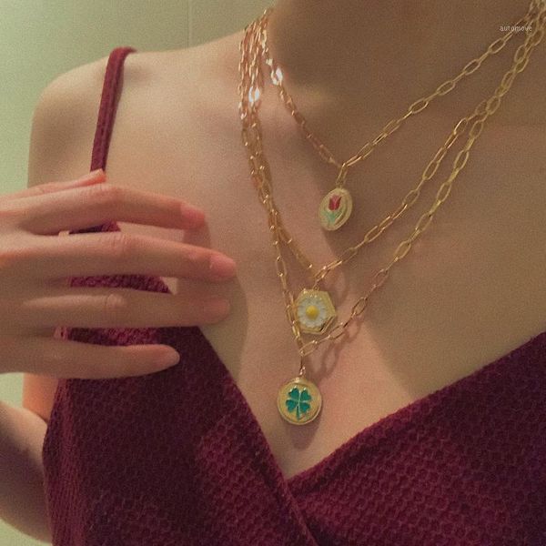 vintage simple gold color metal chain necklace dripping glaze tulip embossed long necklace for women sweet1, Silver
vintage simple gold color metal chain necklace dripping glaze tulip embossed long necklace for women sweet1, Silver