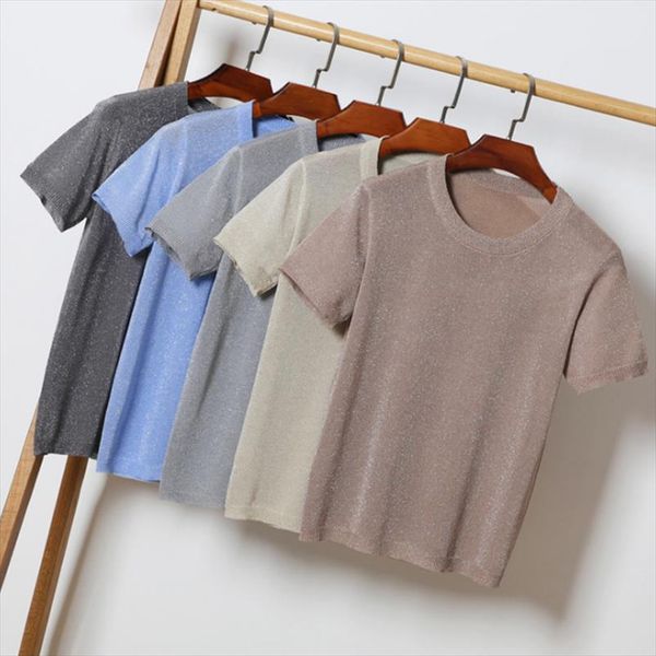 shiny lurex summer knitted pullover women o neck sweater shirt female all match basic short sleeve clothing 2021, White;black
shiny lurex summer knitted pullover women o neck sweater shirt female all match basic short sleeve clothing 2021, White;black