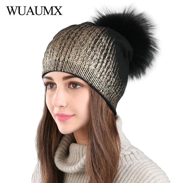 beanie/skull caps wuaumx women's winter hats skullies beanies hat for female real raccoon fur pompom wool knitted cap silver golden pri, Blue;gray
beanie/skull caps wuaumx women's winter hats skullies beanies hat for female real raccoon fur pompom wool knitted cap silver golden pri, Blue;gray