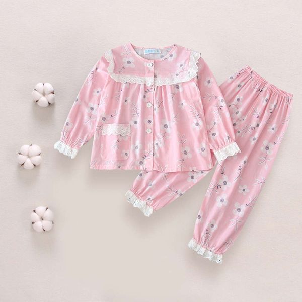 children's breathing 2020 pajamas girls' home cloth spring and summer pure cotton lace suit, Blue;red
children's breathing 2020 pajamas girls' home cloth spring and summer pure cotton lace suit, Blue;red
