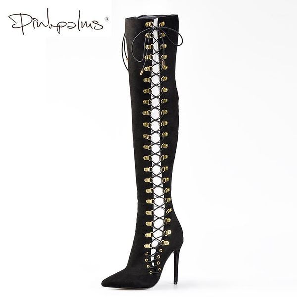 pink palms shoes women winter over the knee boots women high heels cross tied motorcycle boots thigh high1, Black
pink palms shoes women winter over the knee boots women high heels cross tied motorcycle boots thigh high1, Black