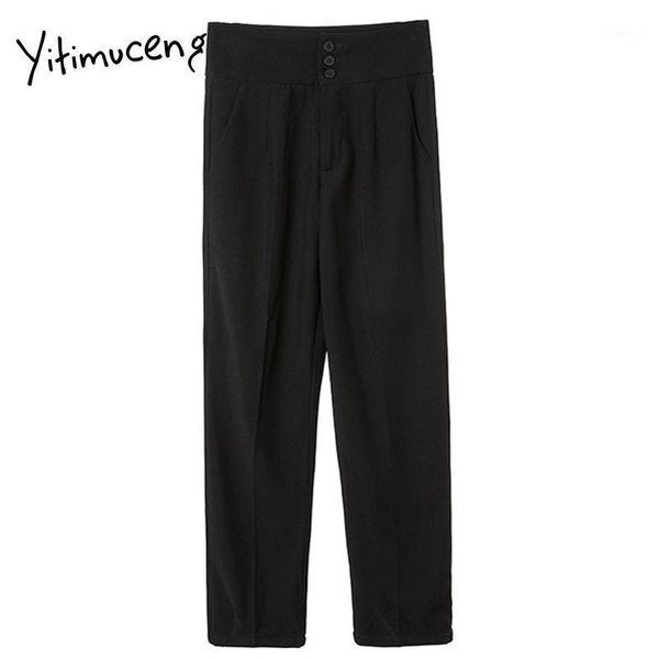 women's pants & capris yitimoky suit pencil women 2021 spring autumn black for bottoms 3 buttons twill high waist1, Black;white
women's pants & capris yitimoky suit pencil women 2021 spring autumn black for bottoms 3 buttons twill high waist1, Black;white