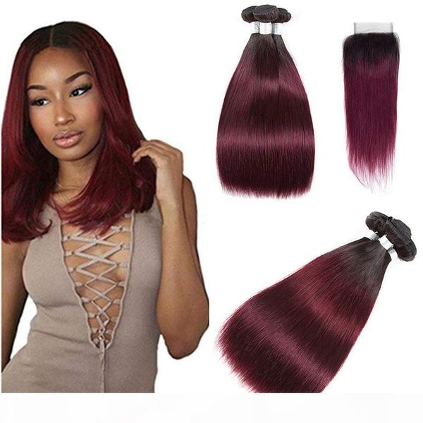 t 1b 99 dark root burgundy straight ombre human hair weave 3 bundles with lace closure brazilian virgin hair extensions deals, Black;brown
t 1b 99 dark root burgundy straight ombre human hair weave 3 bundles with lace closure brazilian virgin hair extensions deals, Black;brown