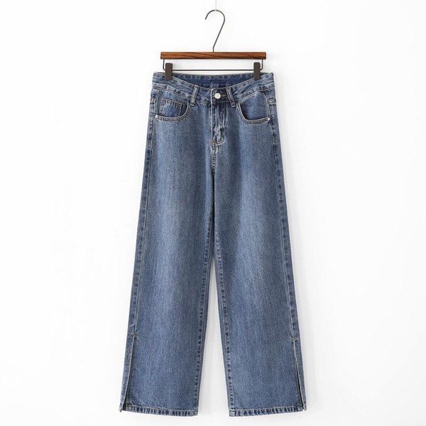 women's jeans fashion women split wide leg loose spring / summer 2021 high waist sagging slim casual straight drag pants, Blue
women's jeans fashion women split wide leg loose spring / summer 2021 high waist sagging slim casual straight drag pants, Blue