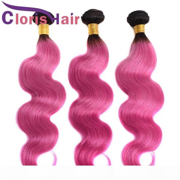 two tone peruvian virgin body wave hair weaves 1b pink ombre human hair 3 bundles selling dark roots rose pink colored hair extensions, Black
two tone peruvian virgin body wave hair weaves 1b pink ombre human hair 3 bundles selling dark roots rose pink colored hair extensions, Black