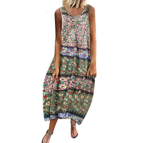 2021 fashion dress women vintage bohemian print floral sleeveless o neck straps maxi dress cap sleeve girls color loose female 724, Black;gray
2021 fashion dress women vintage bohemian print floral sleeveless o neck straps maxi dress cap sleeve girls color loose female 724, Black;gray