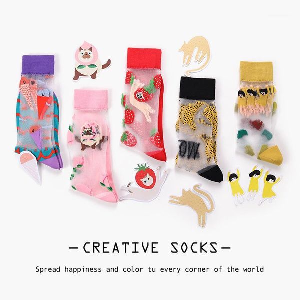 socks & hosiery 2021 summer cute transparent women sock kawaii peach dancer leopard heart animal fruit pattern glass silk comfortable socks1, Black;white
socks & hosiery 2021 summer cute transparent women sock kawaii peach dancer leopard heart animal fruit pattern glass silk comfortable socks1, Black;white