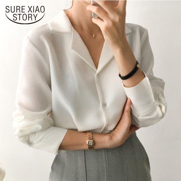 2021 spring long sleeve women shirts clothes blusas mujer cardigan women blouses vintage solid white chiffon blouse 9379 50 
2021 spring long sleeve women shirts clothes blusas mujer cardigan women blouses vintage solid white chiffon blouse 9379 50